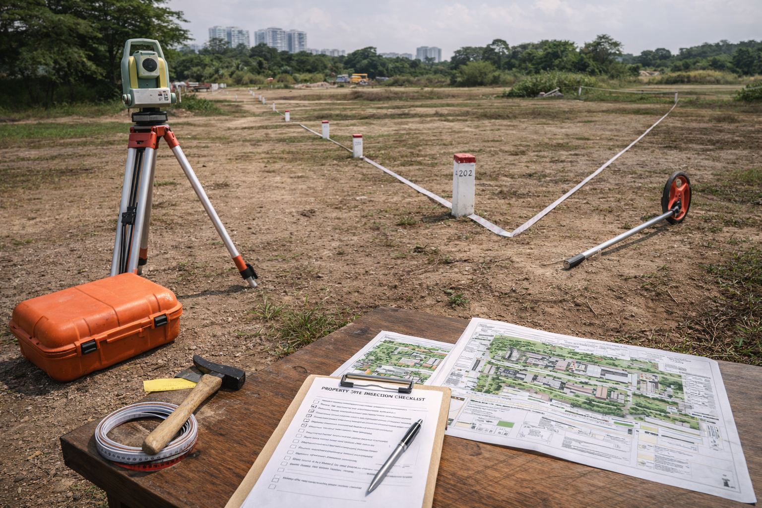 Land survey and site verification process